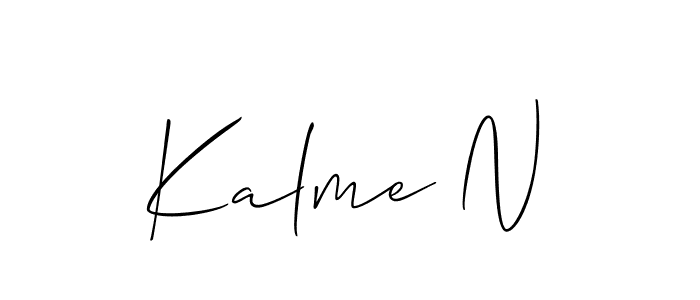 Create a beautiful signature design for name Kalme N. With this signature (Allison_Script) fonts, you can make a handwritten signature for free. Kalme N signature style 2 images and pictures png