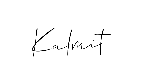 Create a beautiful signature design for name Kalmit. With this signature (Allison_Script) fonts, you can make a handwritten signature for free. Kalmit signature style 2 images and pictures png