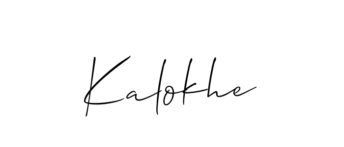 How to make Kalokhe signature? Allison_Script is a professional autograph style. Create handwritten signature for Kalokhe name. Kalokhe signature style 2 images and pictures png