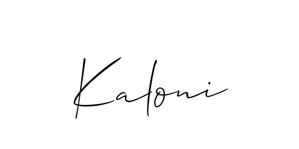 Also we have Kaloni name is the best signature style. Create professional handwritten signature collection using Allison_Script autograph style. Kaloni signature style 2 images and pictures png