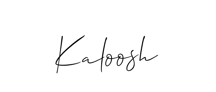 Once you've used our free online signature maker to create your best signature Allison_Script style, it's time to enjoy all of the benefits that Kaloosh name signing documents. Kaloosh signature style 2 images and pictures png
