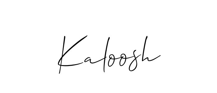 Once you've used our free online signature maker to create your best signature Allison_Script style, it's time to enjoy all of the benefits that Kaloosh name signing documents. Kaloosh signature style 2 images and pictures png