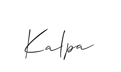 The best way (Allison_Script) to make a short signature is to pick only two or three words in your name. The name Kalpa include a total of six letters. For converting this name. Kalpa signature style 2 images and pictures png