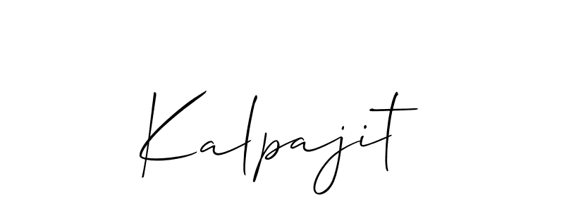 Use a signature maker to create a handwritten signature online. With this signature software, you can design (Allison_Script) your own signature for name Kalpajit. Kalpajit signature style 2 images and pictures png