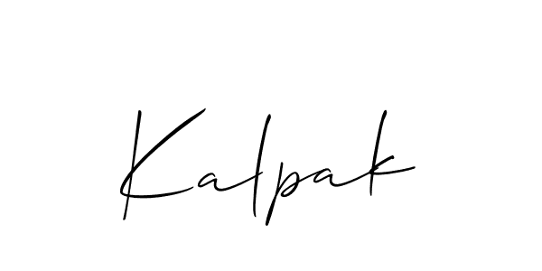 The best way (Allison_Script) to make a short signature is to pick only two or three words in your name. The name Kalpak include a total of six letters. For converting this name. Kalpak signature style 2 images and pictures png