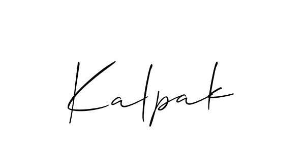 Design your own signature with our free online signature maker. With this signature software, you can create a handwritten (Allison_Script) signature for name Kalpak. Kalpak signature style 2 images and pictures png