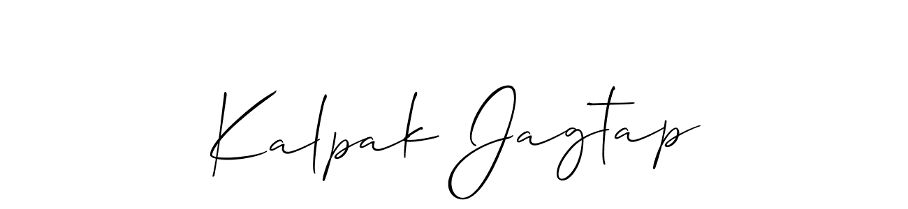 Similarly Allison_Script is the best handwritten signature design. Signature creator online .You can use it as an online autograph creator for name Kalpak Jagtap. Kalpak Jagtap signature style 2 images and pictures png