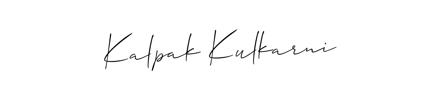 The best way (Allison_Script) to make a short signature is to pick only two or three words in your name. The name Kalpak Kulkarni include a total of six letters. For converting this name. Kalpak Kulkarni signature style 2 images and pictures png