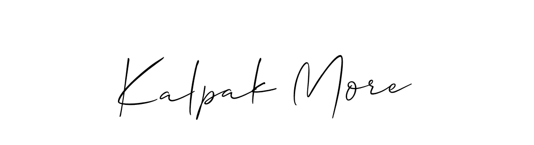 Create a beautiful signature design for name Kalpak More. With this signature (Allison_Script) fonts, you can make a handwritten signature for free. Kalpak More signature style 2 images and pictures png