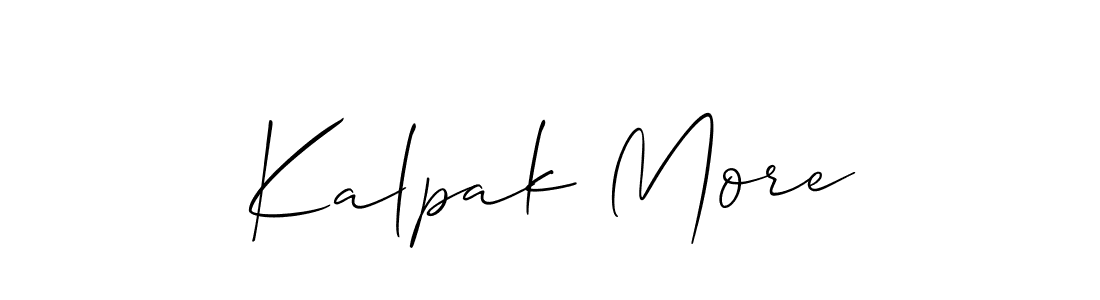 Create a beautiful signature design for name Kalpak More. With this signature (Allison_Script) fonts, you can make a handwritten signature for free. Kalpak More signature style 2 images and pictures png