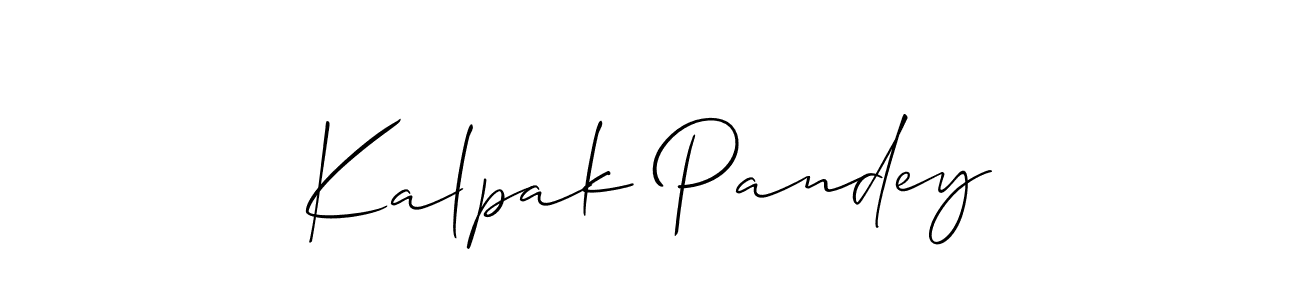 It looks lik you need a new signature style for name Kalpak Pandey. Design unique handwritten (Allison_Script) signature with our free signature maker in just a few clicks. Kalpak Pandey signature style 2 images and pictures png