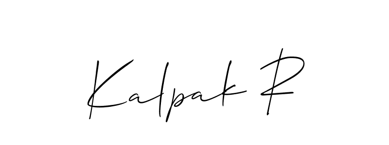 Kalpak R stylish signature style. Best Handwritten Sign (Allison_Script) for my name. Handwritten Signature Collection Ideas for my name Kalpak R. Kalpak R signature style 2 images and pictures png