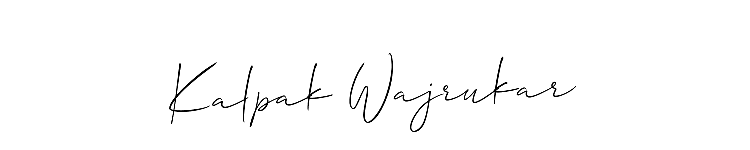 Similarly Allison_Script is the best handwritten signature design. Signature creator online .You can use it as an online autograph creator for name Kalpak Wajrukar. Kalpak Wajrukar signature style 2 images and pictures png