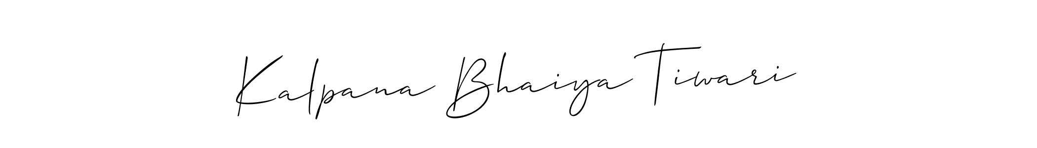 Also we have Kalpana Bhaiya Tiwari name is the best signature style. Create professional handwritten signature collection using Allison_Script autograph style. Kalpana Bhaiya Tiwari signature style 2 images and pictures png