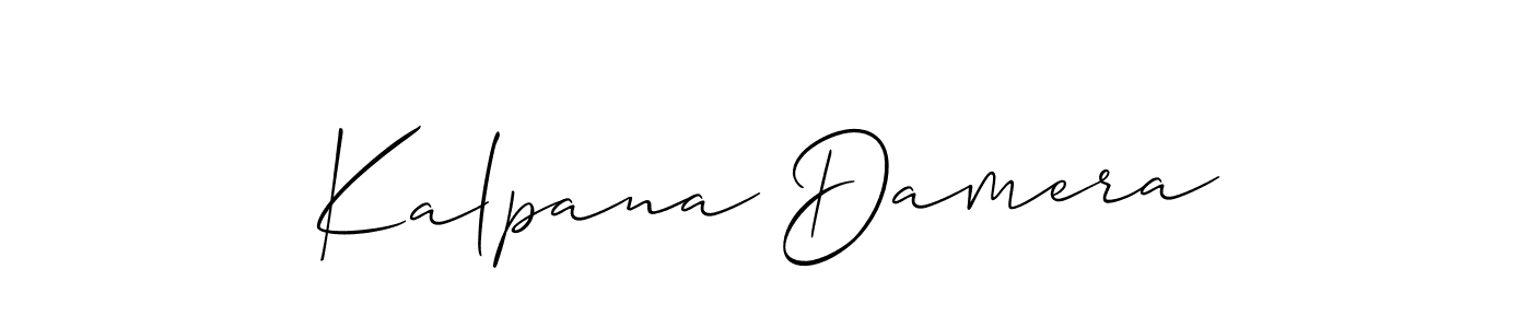 You should practise on your own different ways (Allison_Script) to write your name (Kalpana Damera) in signature. don't let someone else do it for you. Kalpana Damera signature style 2 images and pictures png