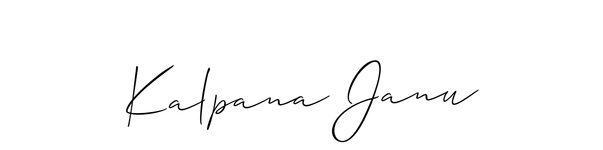 Create a beautiful signature design for name Kalpana Janu. With this signature (Allison_Script) fonts, you can make a handwritten signature for free. Kalpana Janu signature style 2 images and pictures png