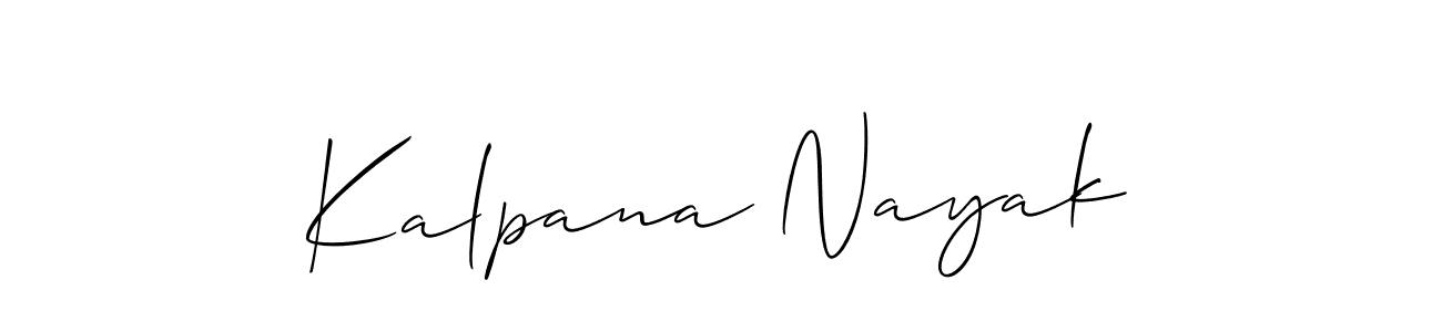 How to make Kalpana Nayak signature? Allison_Script is a professional autograph style. Create handwritten signature for Kalpana Nayak name. Kalpana Nayak signature style 2 images and pictures png