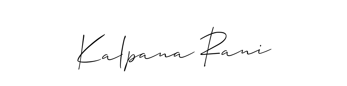 Also we have Kalpana Rani name is the best signature style. Create professional handwritten signature collection using Allison_Script autograph style. Kalpana Rani signature style 2 images and pictures png