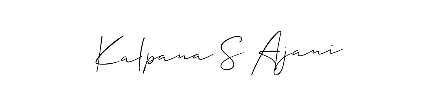 How to Draw Kalpana S Ajani signature style? Allison_Script is a latest design signature styles for name Kalpana S Ajani. Kalpana S Ajani signature style 2 images and pictures png