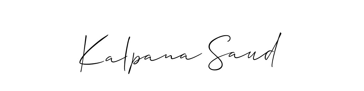 Make a beautiful signature design for name Kalpana Saud. With this signature (Allison_Script) style, you can create a handwritten signature for free. Kalpana Saud signature style 2 images and pictures png