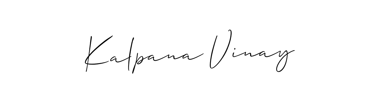 Design your own signature with our free online signature maker. With this signature software, you can create a handwritten (Allison_Script) signature for name Kalpana Vinay. Kalpana Vinay signature style 2 images and pictures png