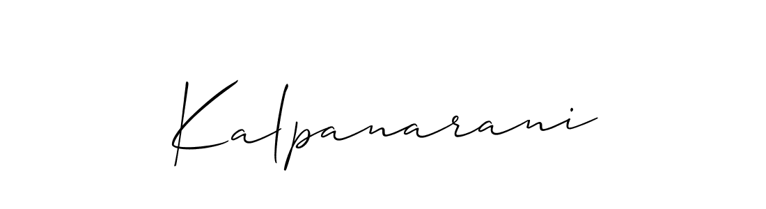 Make a short Kalpanarani signature style. Manage your documents anywhere anytime using Allison_Script. Create and add eSignatures, submit forms, share and send files easily. Kalpanarani signature style 2 images and pictures png