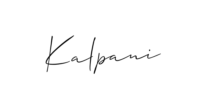if you are searching for the best signature style for your name Kalpani. so please give up your signature search. here we have designed multiple signature styles  using Allison_Script. Kalpani signature style 2 images and pictures png