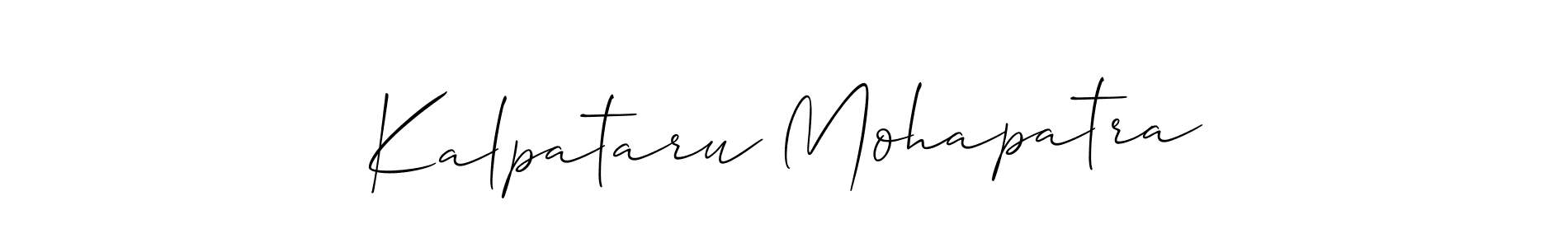 Allison_Script is a professional signature style that is perfect for those who want to add a touch of class to their signature. It is also a great choice for those who want to make their signature more unique. Get Kalpataru Mohapatra name to fancy signature for free. Kalpataru Mohapatra signature style 2 images and pictures png