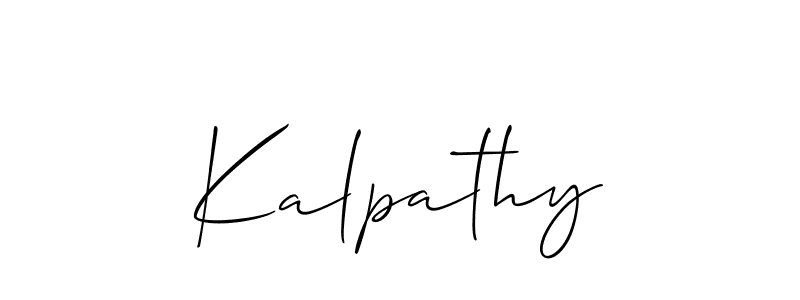How to make Kalpathy name signature. Use Allison_Script style for creating short signs online. This is the latest handwritten sign. Kalpathy signature style 2 images and pictures png