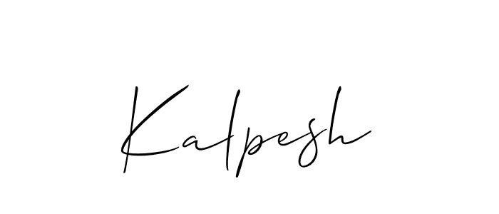 Make a beautiful signature design for name Kalpesh. With this signature (Allison_Script) style, you can create a handwritten signature for free. Kalpesh signature style 2 images and pictures png