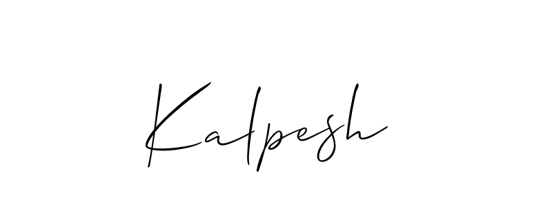 Create a beautiful signature design for name Kalpesh . With this signature (Allison_Script) fonts, you can make a handwritten signature for free. Kalpesh  signature style 2 images and pictures png