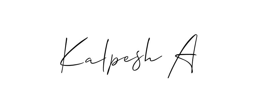 How to make Kalpesh A signature? Allison_Script is a professional autograph style. Create handwritten signature for Kalpesh A name. Kalpesh A signature style 2 images and pictures png