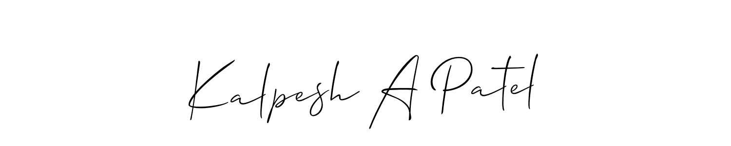 Also You can easily find your signature by using the search form. We will create Kalpesh A Patel name handwritten signature images for you free of cost using Allison_Script sign style. Kalpesh A Patel signature style 2 images and pictures png