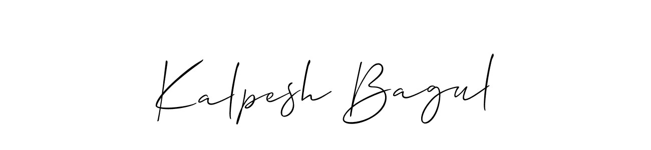 Use a signature maker to create a handwritten signature online. With this signature software, you can design (Allison_Script) your own signature for name Kalpesh Bagul. Kalpesh Bagul signature style 2 images and pictures png