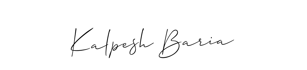 Best and Professional Signature Style for Kalpesh Baria. Allison_Script Best Signature Style Collection. Kalpesh Baria signature style 2 images and pictures png