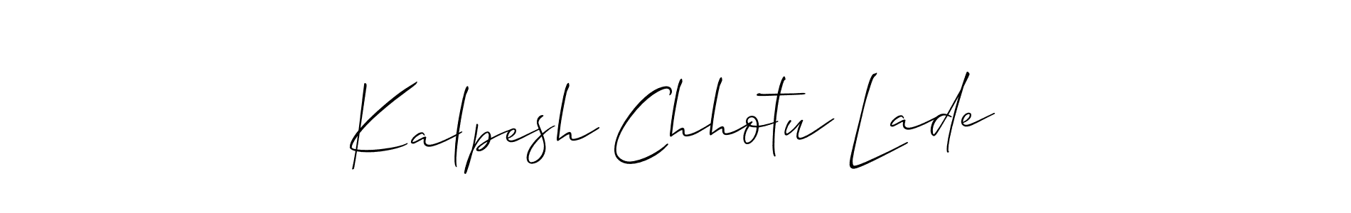 How to Draw Kalpesh Chhotu Lade signature style? Allison_Script is a latest design signature styles for name Kalpesh Chhotu Lade. Kalpesh Chhotu Lade signature style 2 images and pictures png