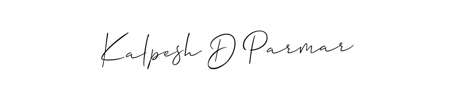 Also we have Kalpesh D Parmar name is the best signature style. Create professional handwritten signature collection using Allison_Script autograph style. Kalpesh D Parmar signature style 2 images and pictures png