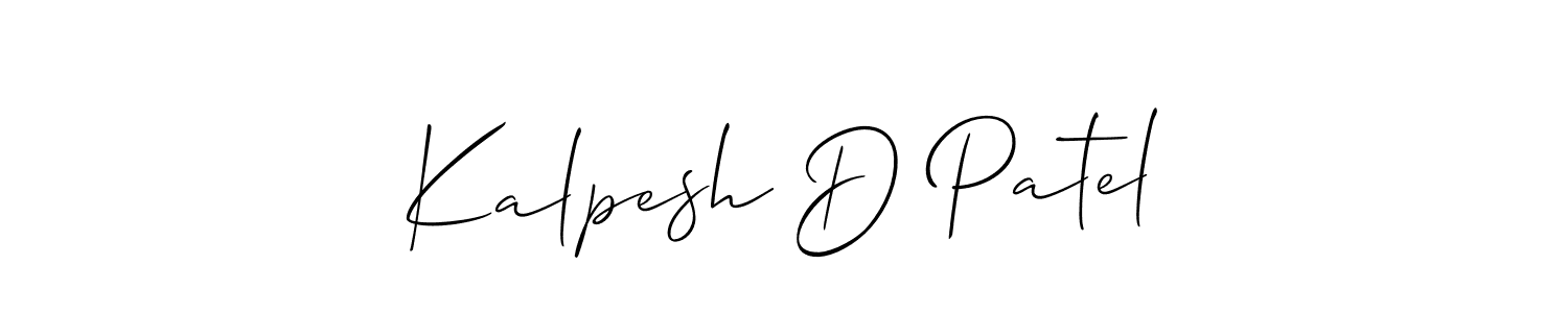The best way (Allison_Script) to make a short signature is to pick only two or three words in your name. The name Kalpesh D Patel include a total of six letters. For converting this name. Kalpesh D Patel signature style 2 images and pictures png