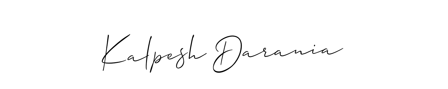 Use a signature maker to create a handwritten signature online. With this signature software, you can design (Allison_Script) your own signature for name Kalpesh Darania. Kalpesh Darania signature style 2 images and pictures png