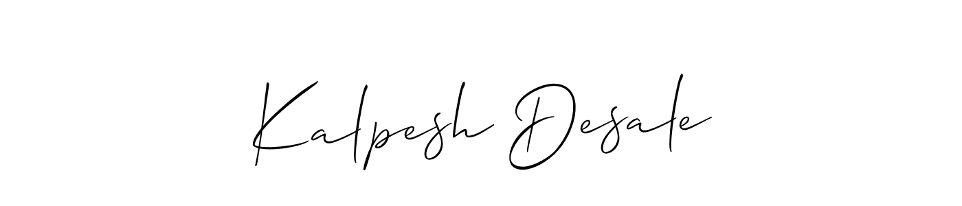 Design your own signature with our free online signature maker. With this signature software, you can create a handwritten (Allison_Script) signature for name Kalpesh Desale. Kalpesh Desale signature style 2 images and pictures png