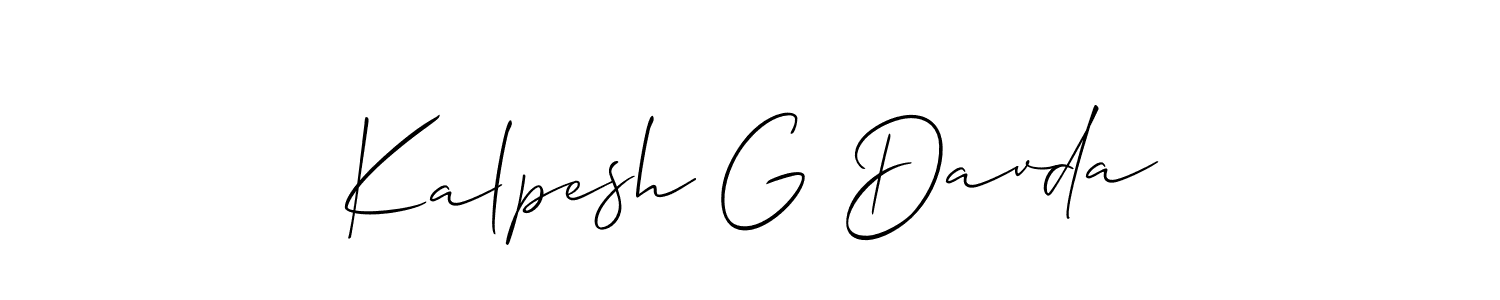 Make a beautiful signature design for name Kalpesh G Davda. Use this online signature maker to create a handwritten signature for free. Kalpesh G Davda signature style 2 images and pictures png