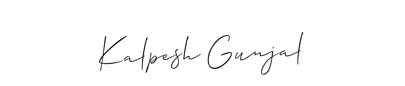 You should practise on your own different ways (Allison_Script) to write your name (Kalpesh Gunjal) in signature. don't let someone else do it for you. Kalpesh Gunjal signature style 2 images and pictures png