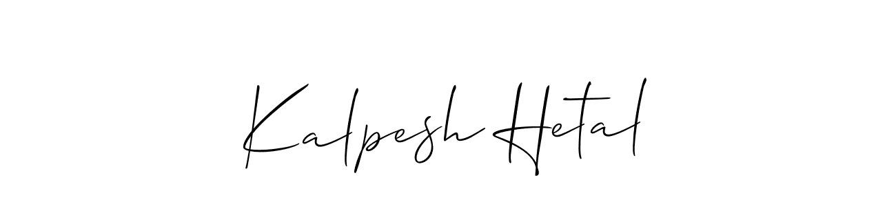 Similarly Allison_Script is the best handwritten signature design. Signature creator online .You can use it as an online autograph creator for name Kalpesh Hetal. Kalpesh Hetal signature style 2 images and pictures png