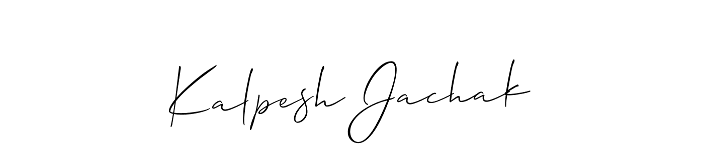 How to Draw Kalpesh Jachak signature style? Allison_Script is a latest design signature styles for name Kalpesh Jachak. Kalpesh Jachak signature style 2 images and pictures png