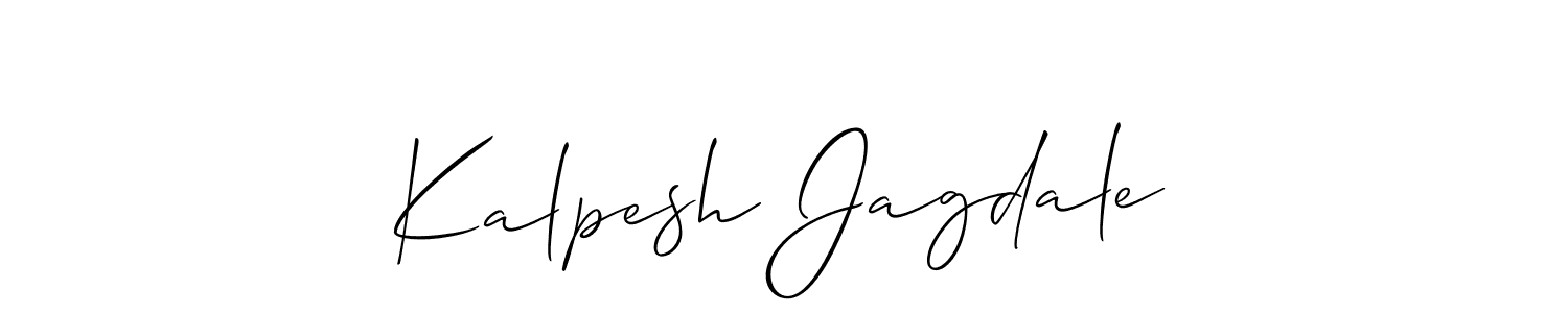 Create a beautiful signature design for name Kalpesh Jagdale. With this signature (Allison_Script) fonts, you can make a handwritten signature for free. Kalpesh Jagdale signature style 2 images and pictures png