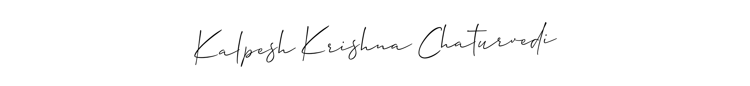 Make a beautiful signature design for name Kalpesh Krishna Chaturvedi. With this signature (Allison_Script) style, you can create a handwritten signature for free. Kalpesh Krishna Chaturvedi signature style 2 images and pictures png