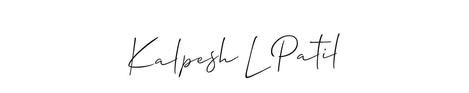 Best and Professional Signature Style for Kalpesh L Patil. Allison_Script Best Signature Style Collection. Kalpesh L Patil signature style 2 images and pictures png