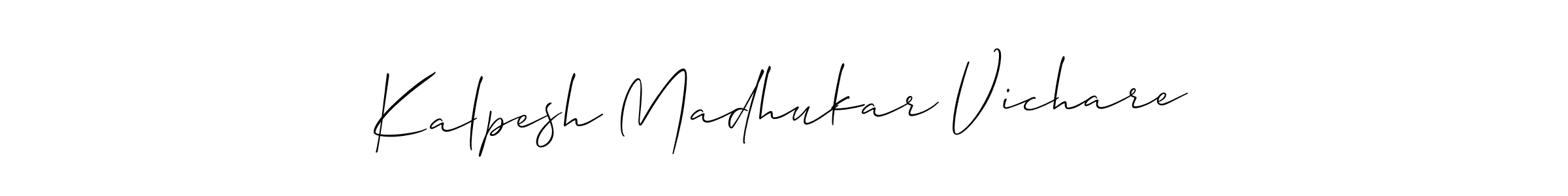 It looks lik you need a new signature style for name Kalpesh Madhukar Vichare. Design unique handwritten (Allison_Script) signature with our free signature maker in just a few clicks. Kalpesh Madhukar Vichare signature style 2 images and pictures png