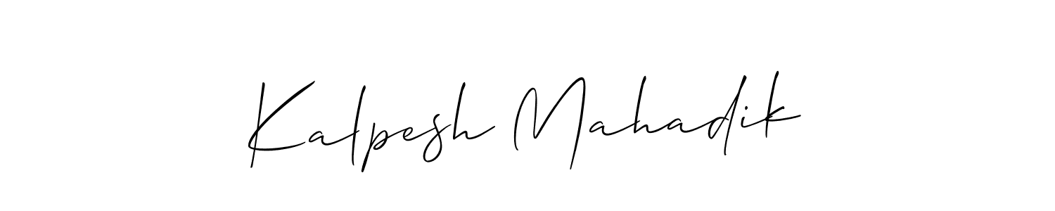 Once you've used our free online signature maker to create your best signature Allison_Script style, it's time to enjoy all of the benefits that Kalpesh Mahadik name signing documents. Kalpesh Mahadik signature style 2 images and pictures png