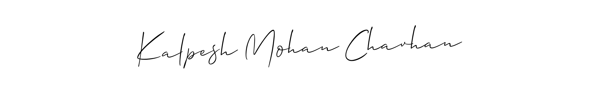 Make a beautiful signature design for name Kalpesh Mohan Chavhan. With this signature (Allison_Script) style, you can create a handwritten signature for free. Kalpesh Mohan Chavhan signature style 2 images and pictures png